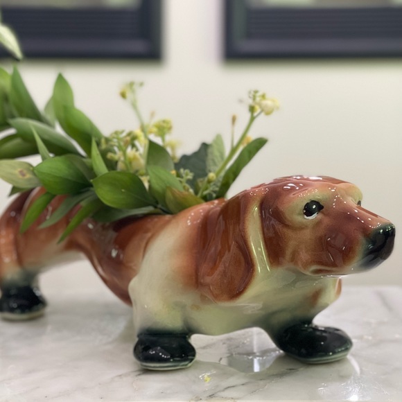 Other - ▪️Vintage Dachshund Ceramic Planter▪️